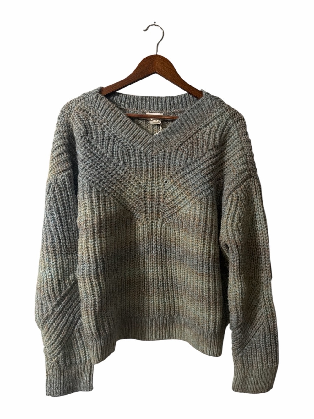 Quiet Luxury Club Monaco Watercolor Wool Alpaca Sweater NWT L Old Money